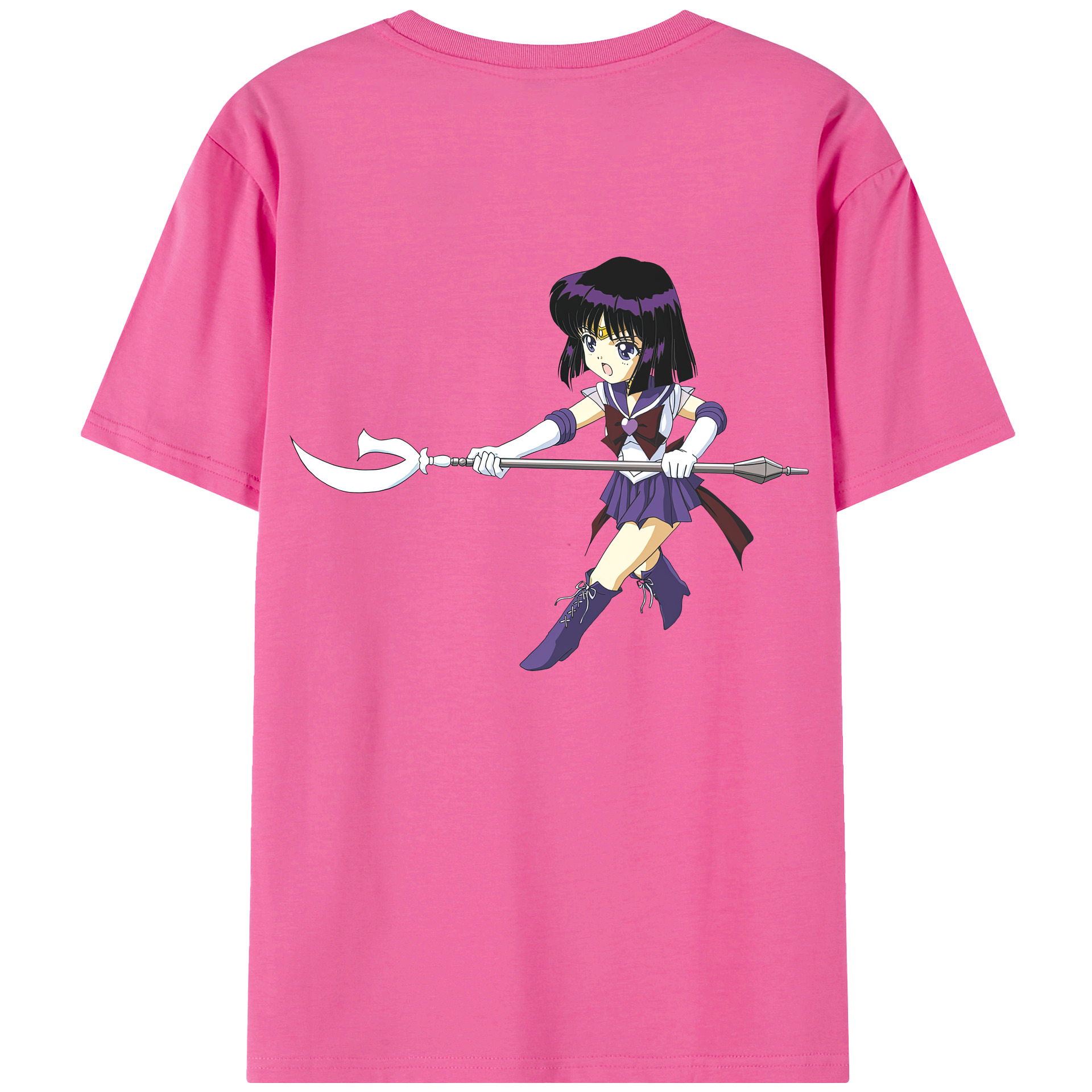 （画像用） 美少女戦士セーラームーン 土萠ほたる Sailor Moon Tomoe Hotaru （セーラーサターン；Sailor Saturn） レディース半袖Tシャツ(バックプリント)